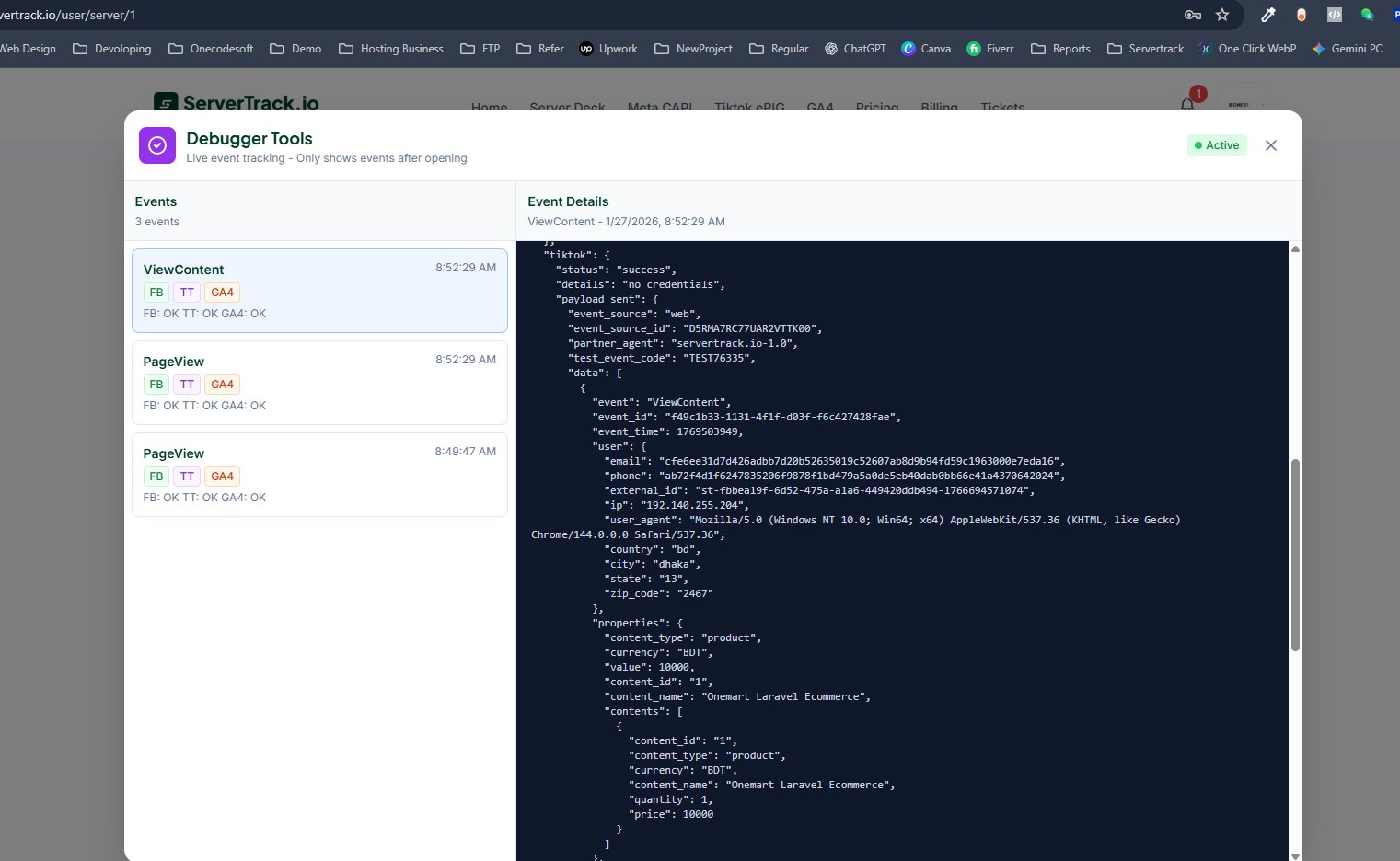 servertack.io debugging tiktok