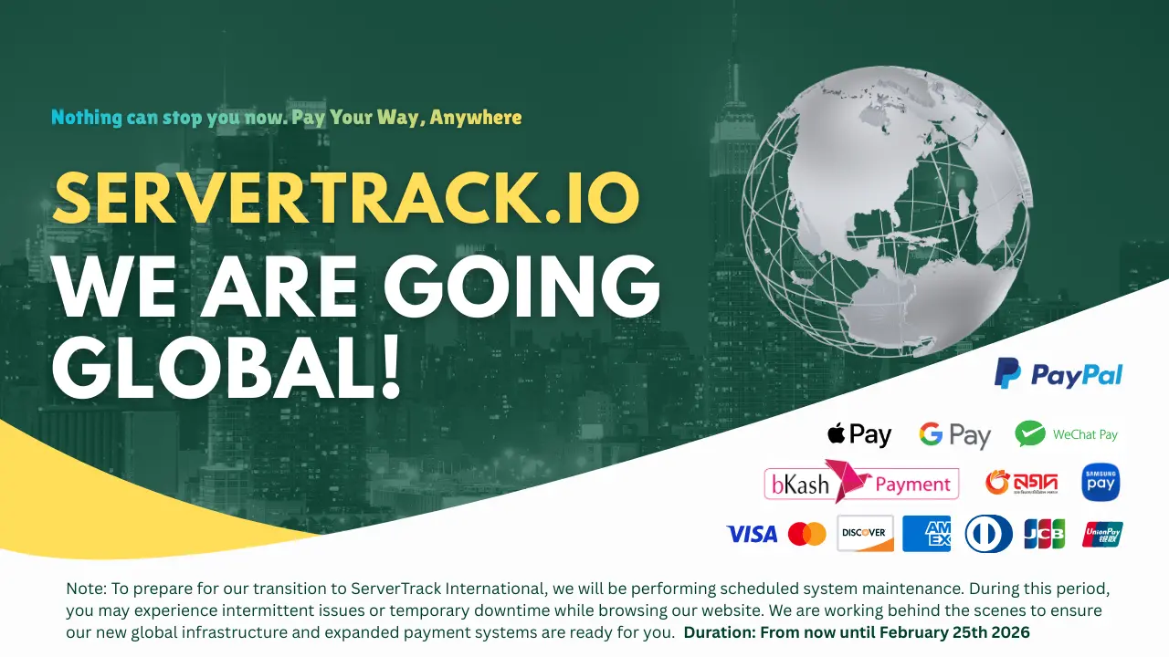 ServerTrack.io is available globally now | ServerTrack International